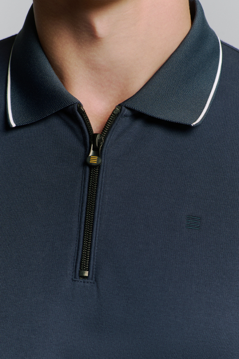 NO-EXCESS blauwe heren polo