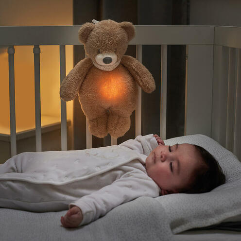 Sleepy veilleuse peluche ours Brun clair - NATTOU