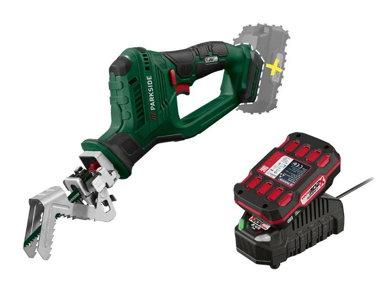 Accu-takkenzaag 20 V met accu en lader