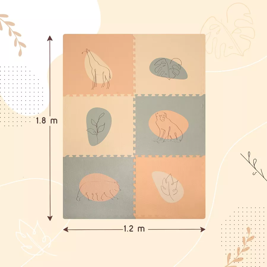 Hakuna Matte XXL Puzzlematte – Jungle Sunset 180x120 cm
