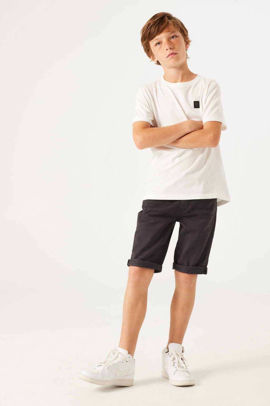 Garcia regular fit denim short Lazlo short dark grey denim