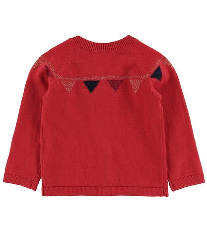 Noa Noa miniature Cardigan - R?d/Guld m. Sl?jfe