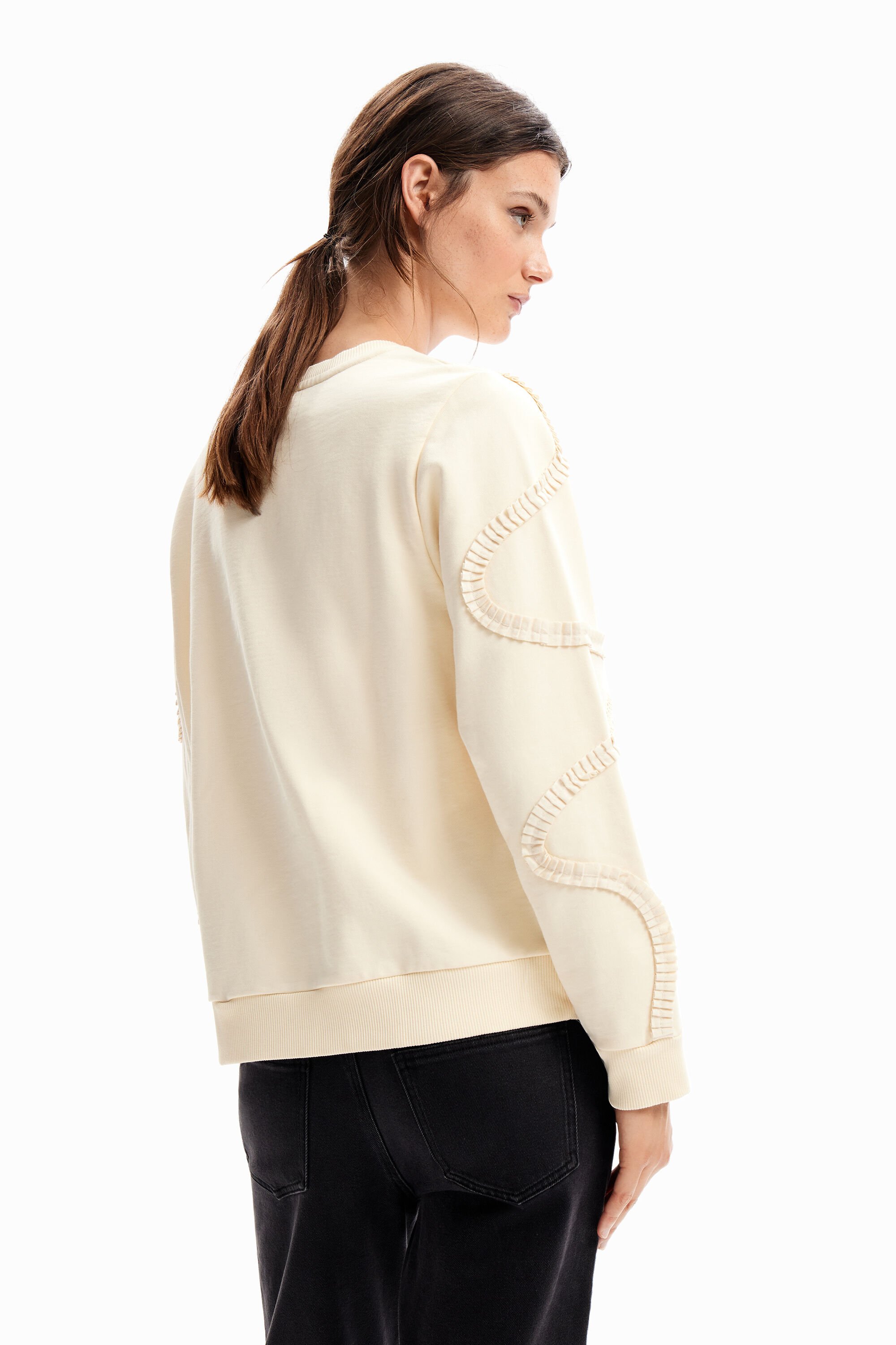 Sweat-shirt ruban froncé