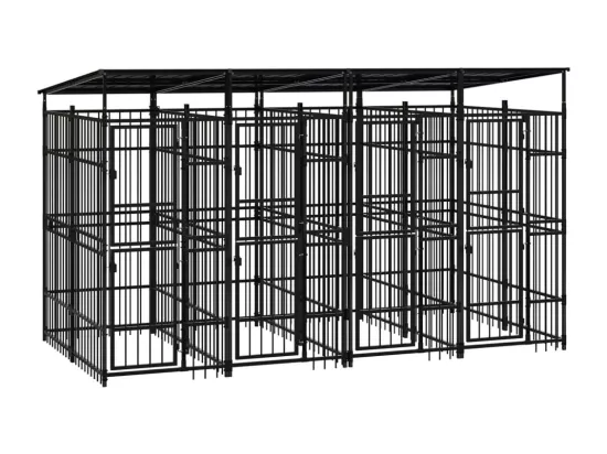 Chenil cage enclos pac noire 384 x 192 x 200 cm 02_0041765