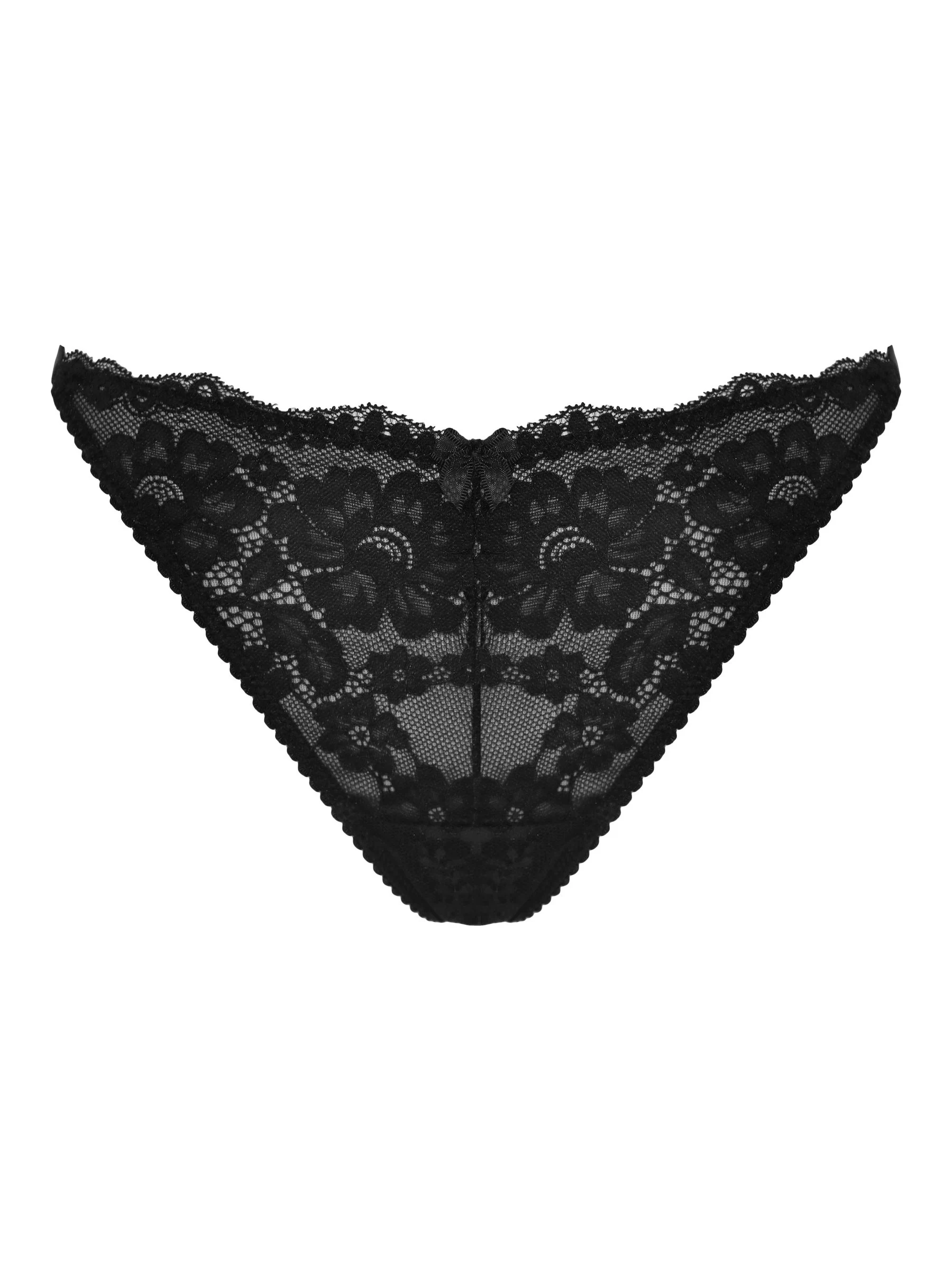 Zwart - Pour Moi Fleur Cheeky V-Shaped Knickers
