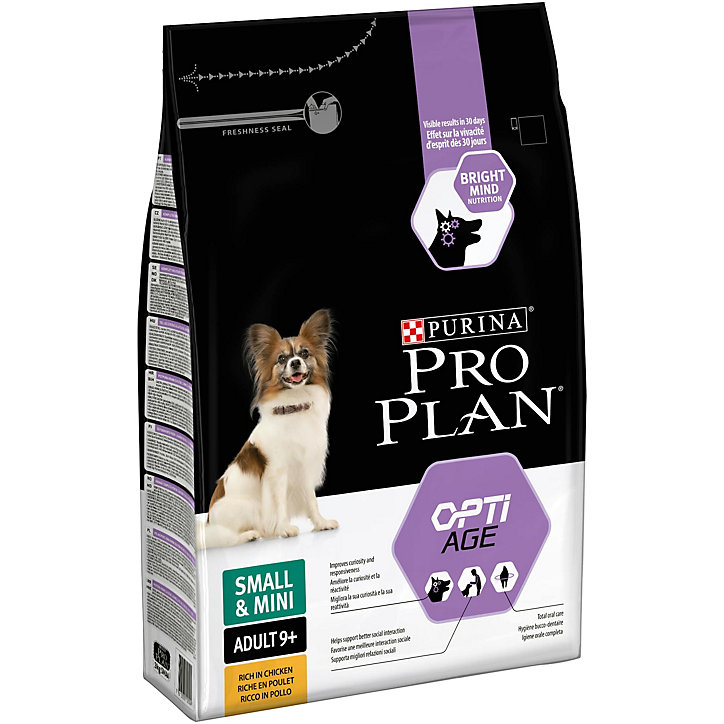 Croquettes pour chien Pro Plan Small & Mini Adult 9+ riche en poulet et riz 3kg