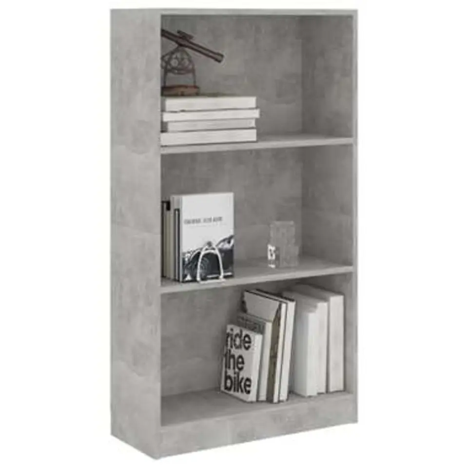 vidaXL - Boekenkast - Grijs - Bewerkt hout - 60 x 24 x 109 cm