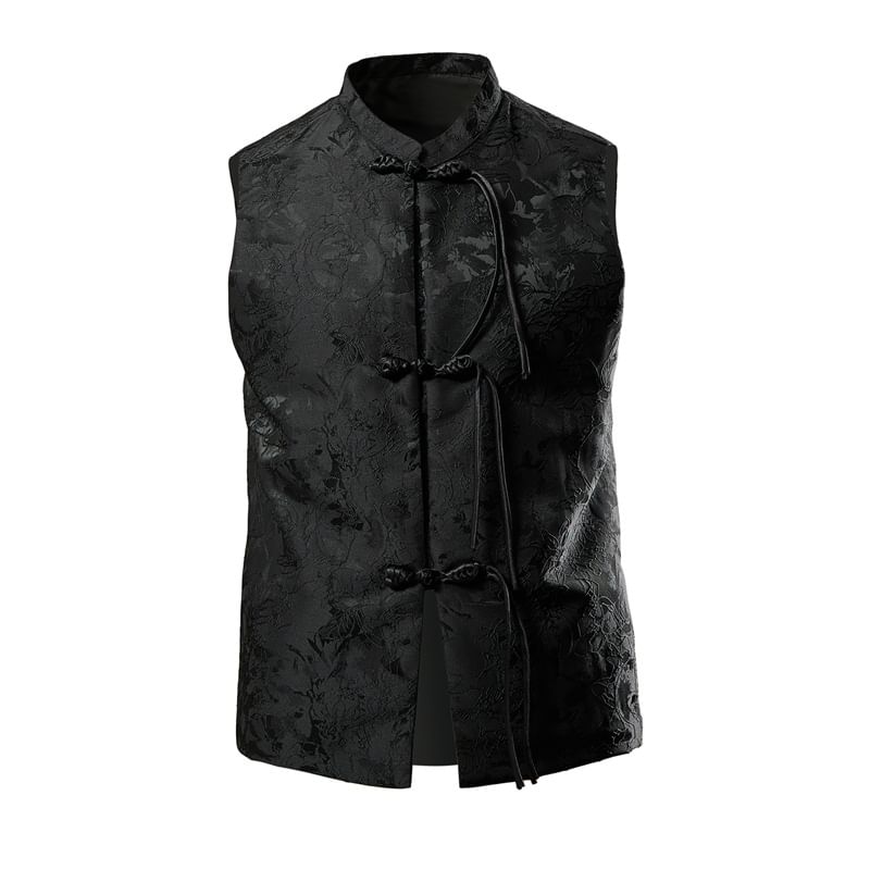 Aozora - Bandhals bloemen enkelrijs vest