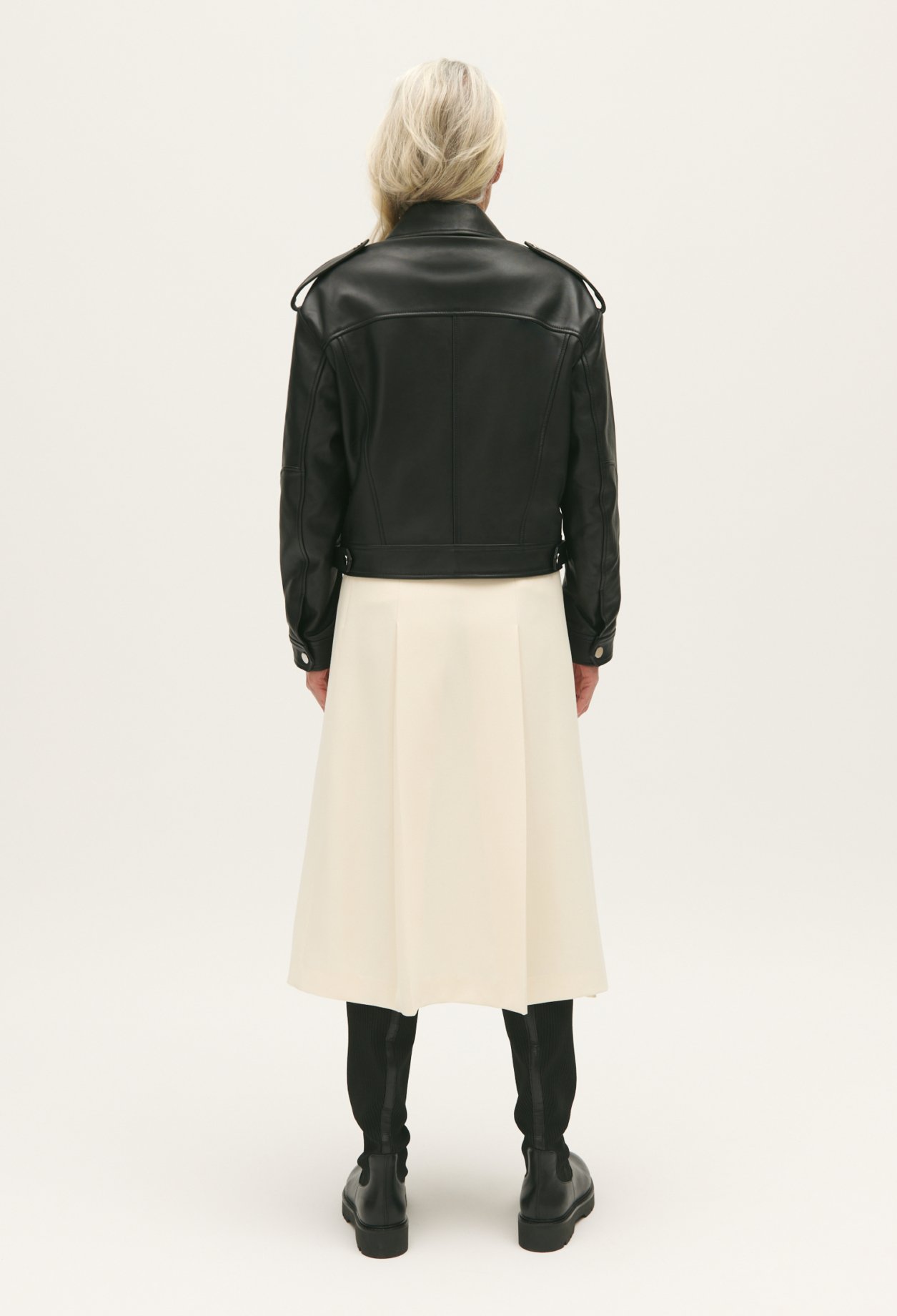 Veste courte cuir