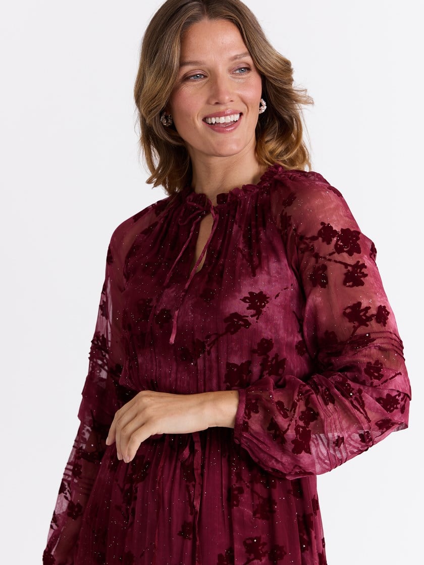Andrea kjole Burgundy