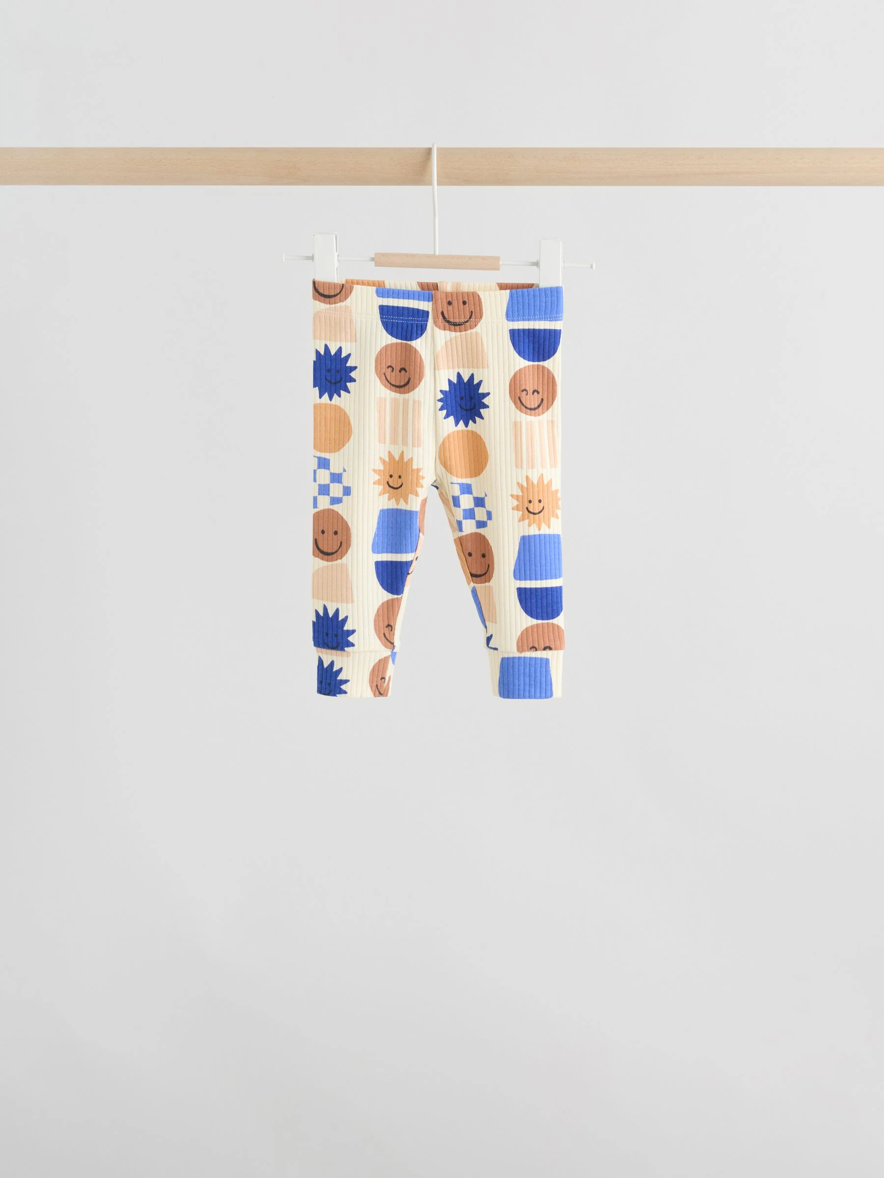 Blauw met vormen - Tops en Leggings 6 -delige babyset (0mnd-3jr)