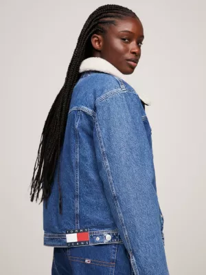 Jaqueta jeans Mom com forro removível
