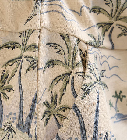 En Fant Hosen - Slub - Zement m. Print