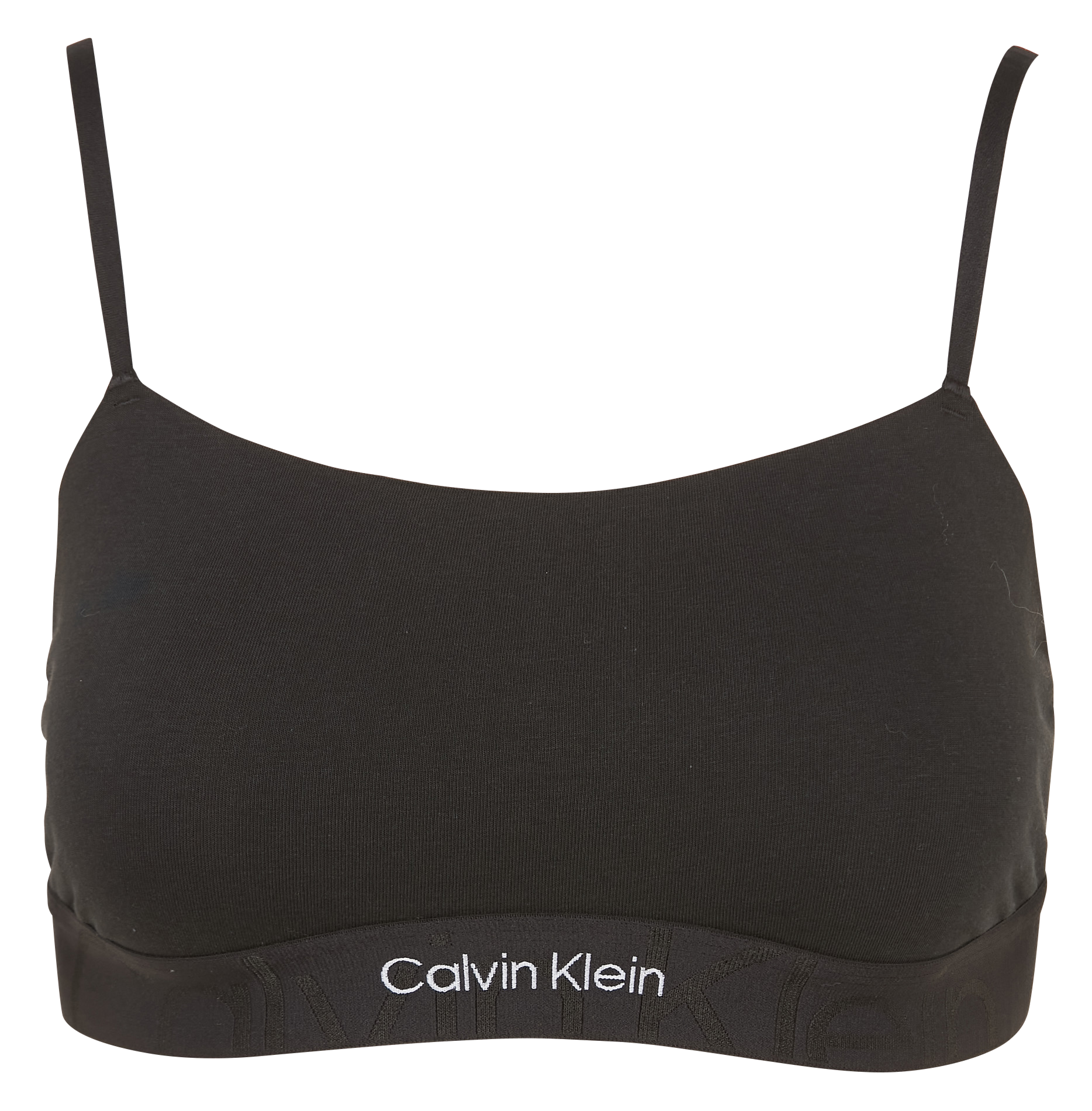 Brassière logo imprimé en coton mélangé| Noir