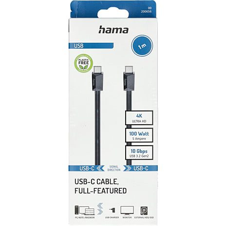 HAMA Full-featured USB-C og USB-C 3.2 kabel 1 meter