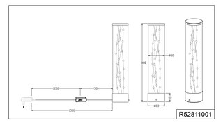 LED Tischlampe RICO chromfarbig