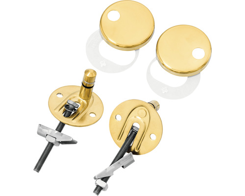 REIKA Mito toiletbril, wit, gepolijste gouden scharnieren, met soft-close mechanisme en Quick&Clean.