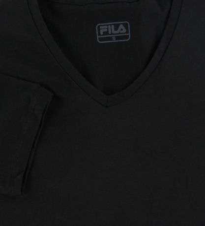 Fila T-Shirt - V-Neck - Schwarz