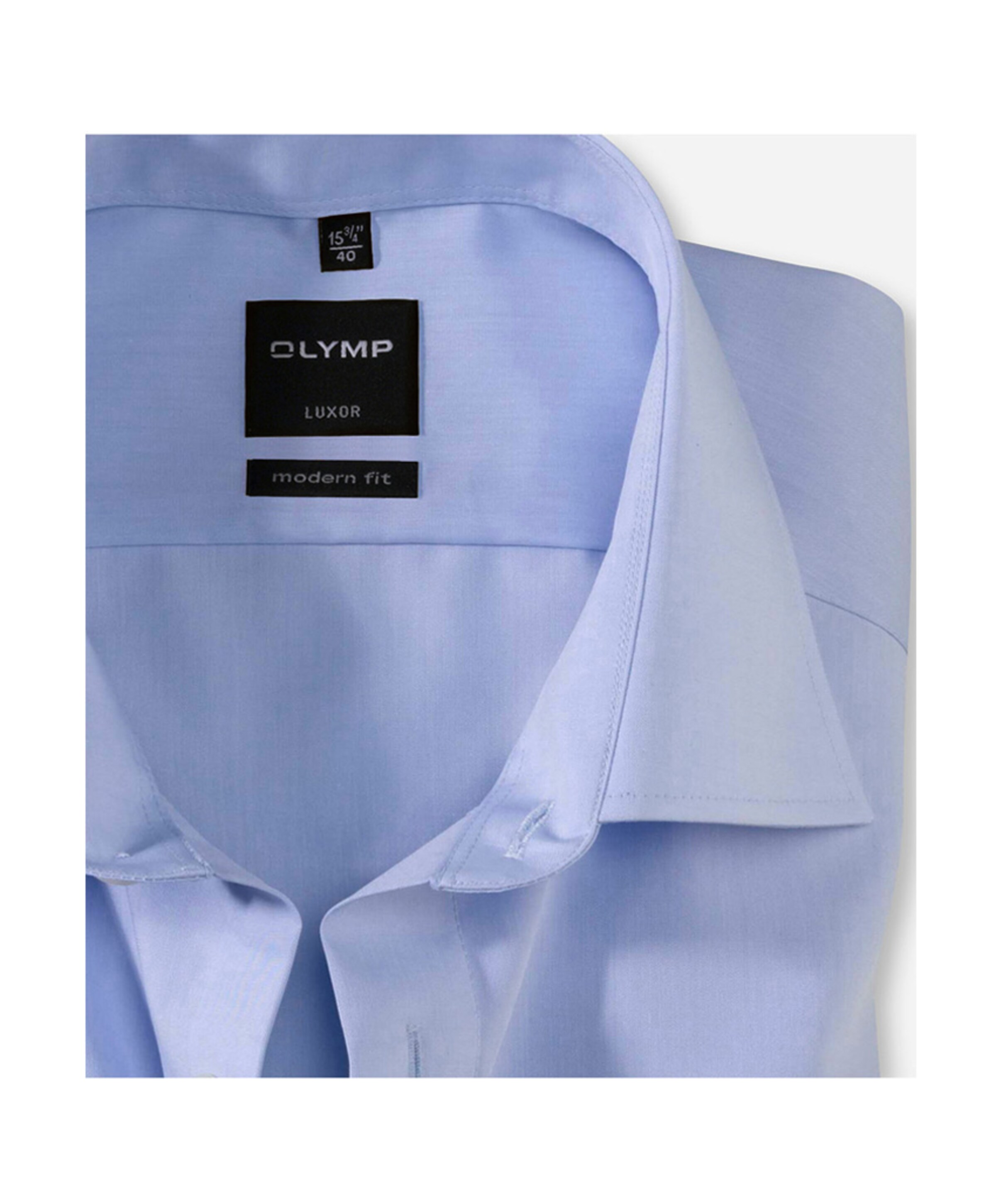 Olymp Modern fit Luxor Heren overhemd lange mouw blauw