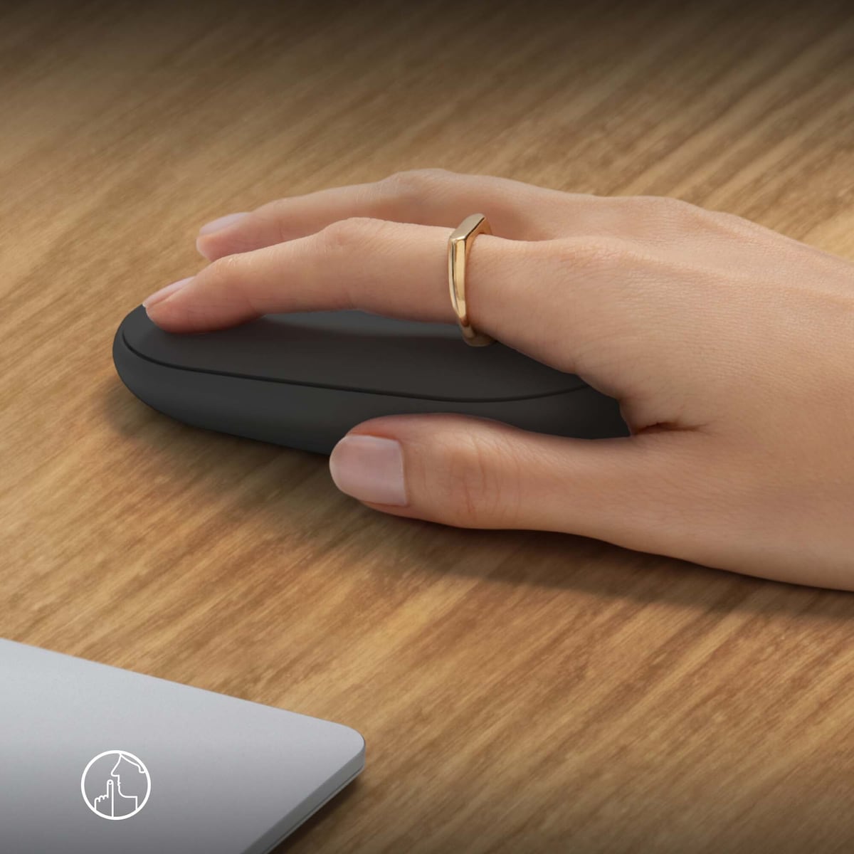 Logitech Pebble Mouse 2 M350s trådløs mus (Grafitt)