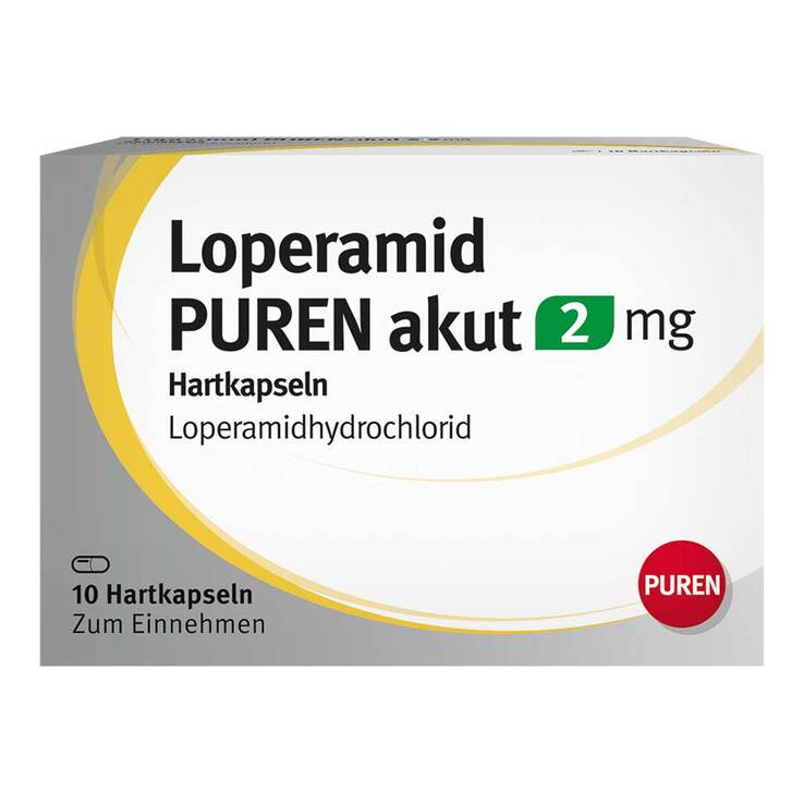 Loperamid Puren akut 2 mg Hartkapseln, 10 St