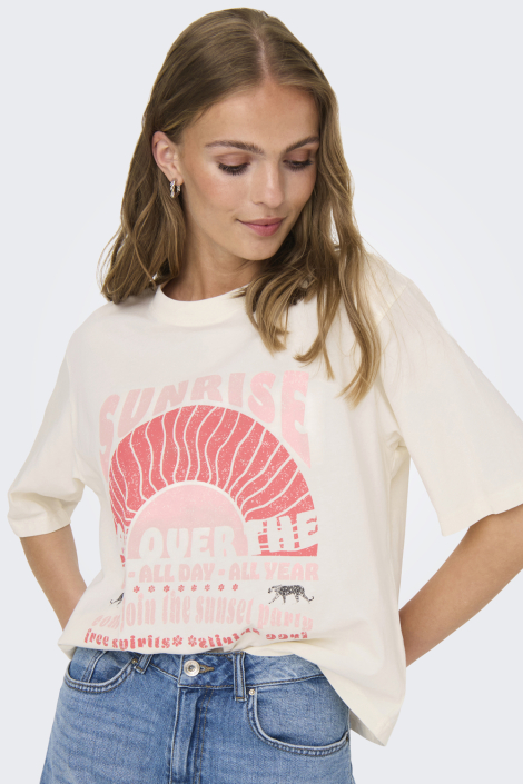 Jacqueline de Yong witte dames t-shirt