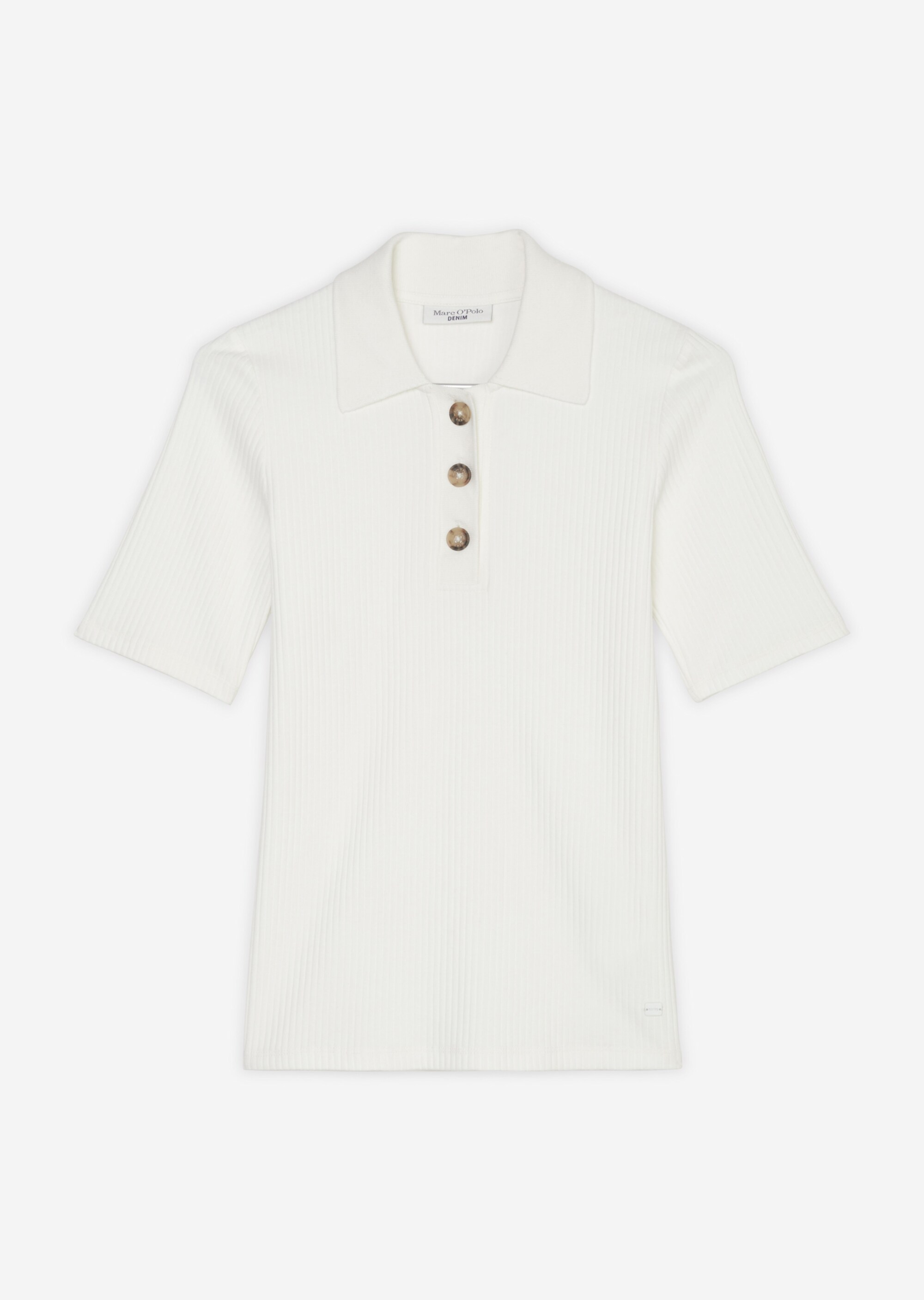 Poloshirt slim aus Ripp-Stretch-Jersey