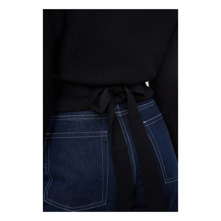 Kowtow Cardigan Croisé Composure Coton Bio | Noir