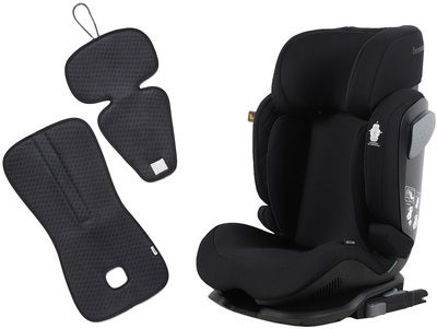 Beemoo Recline i-Size Beltestol inkl. Ventilerende Sittepute, Black Stone/Antracit