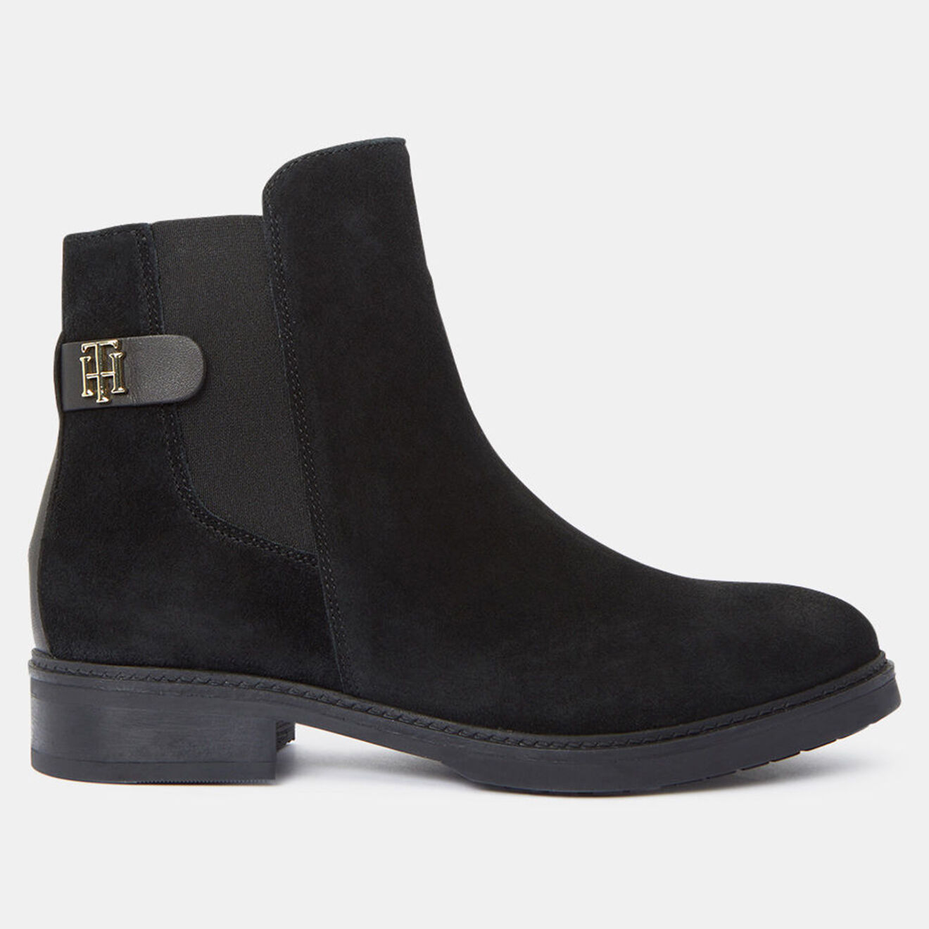 Tommy Hilfiger Chelsea boots en Velours de Cuir Hardware noires