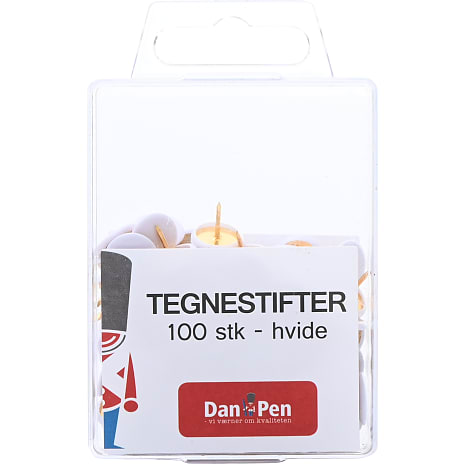 Danpen tegnestift 100 stk. - hvide