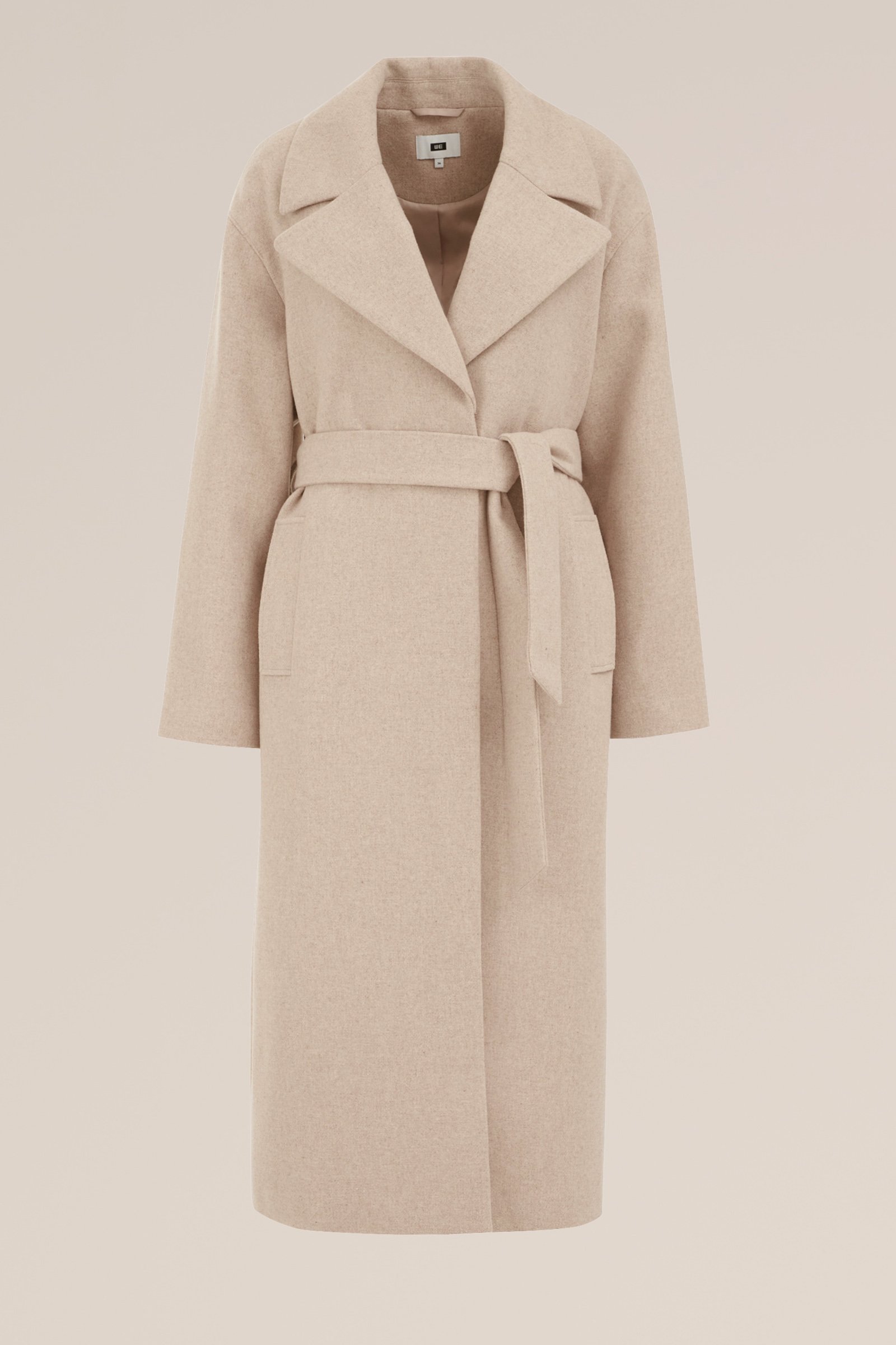 loose fit jas van wolmix WE Fashion Beige