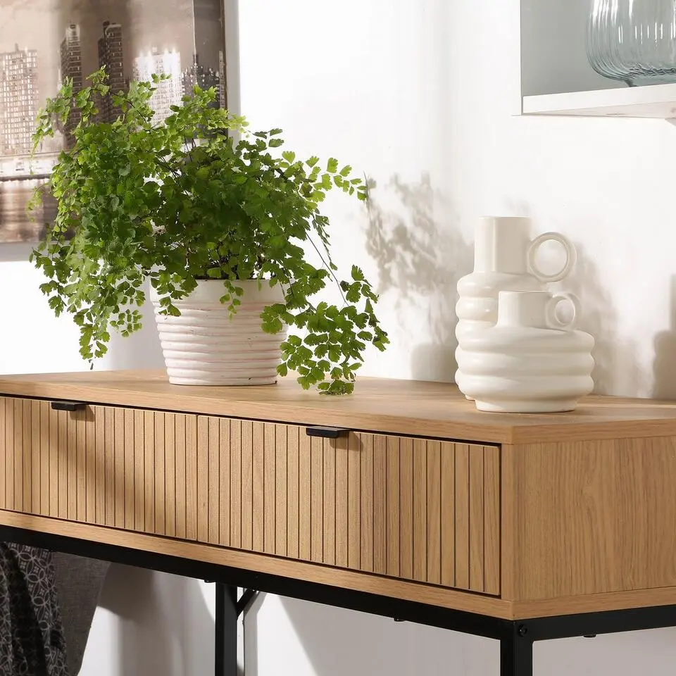 CALICOSY - Sidetable TARA - Licht hout - 80x100x35 cm