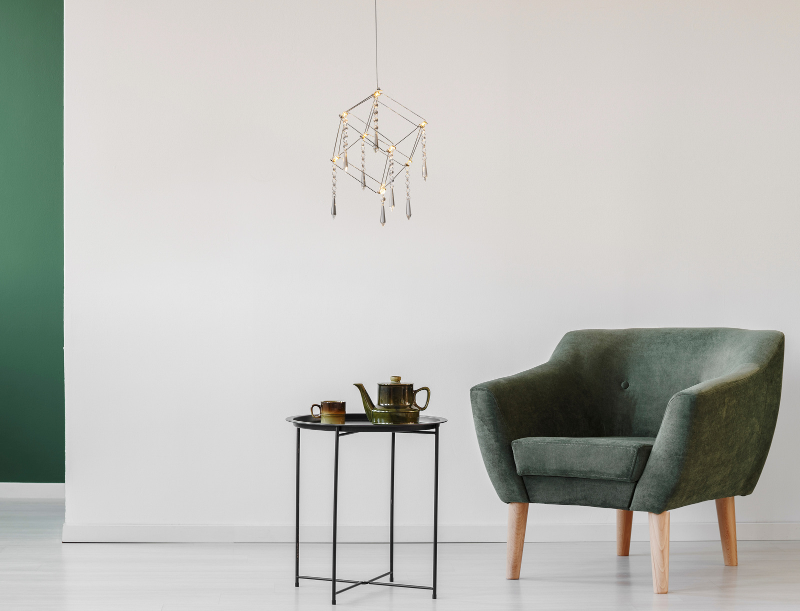 LED-Pendelleuchte ARANEUS - chrom - 15,5 cm