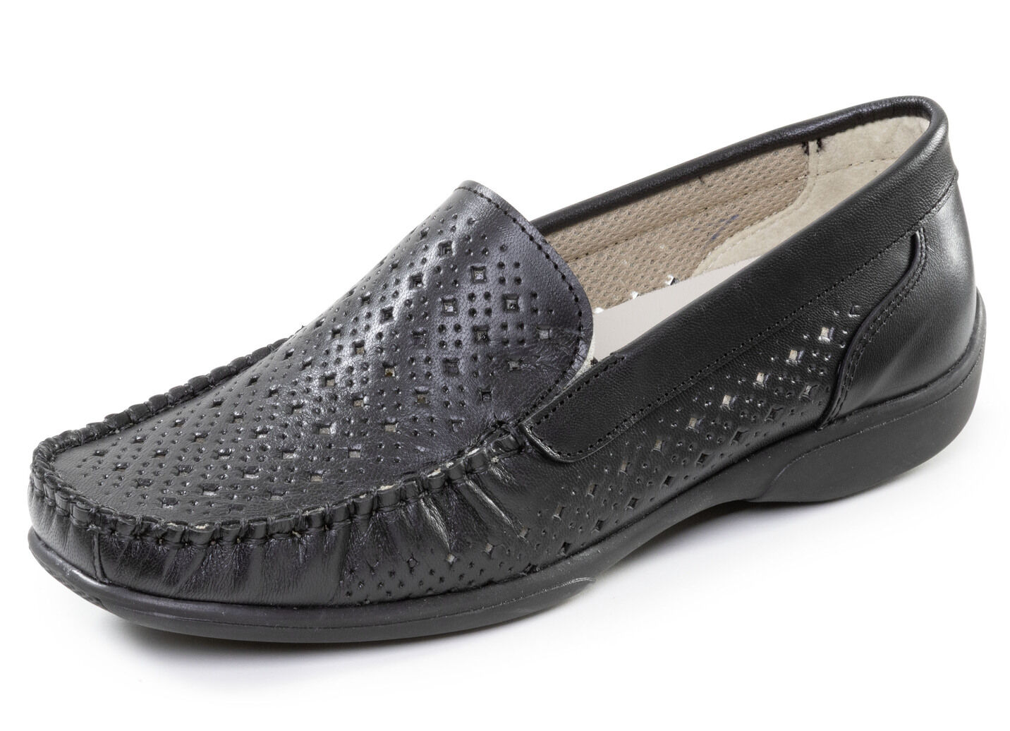 ELENA EDEN, sommerliche Damen-Slipper, Weite H, mit herausnehmbarem Fussbett
