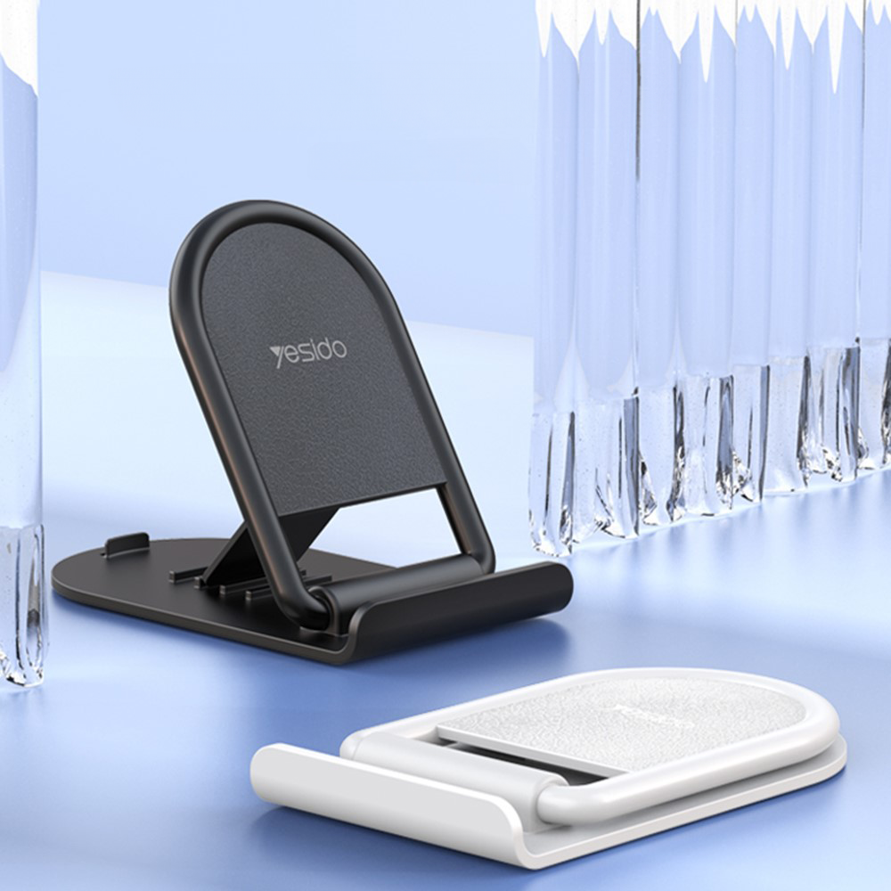 Universal Smartphone Halterung 4 Stufen Verstellbarer Ständer Halter - Weiss