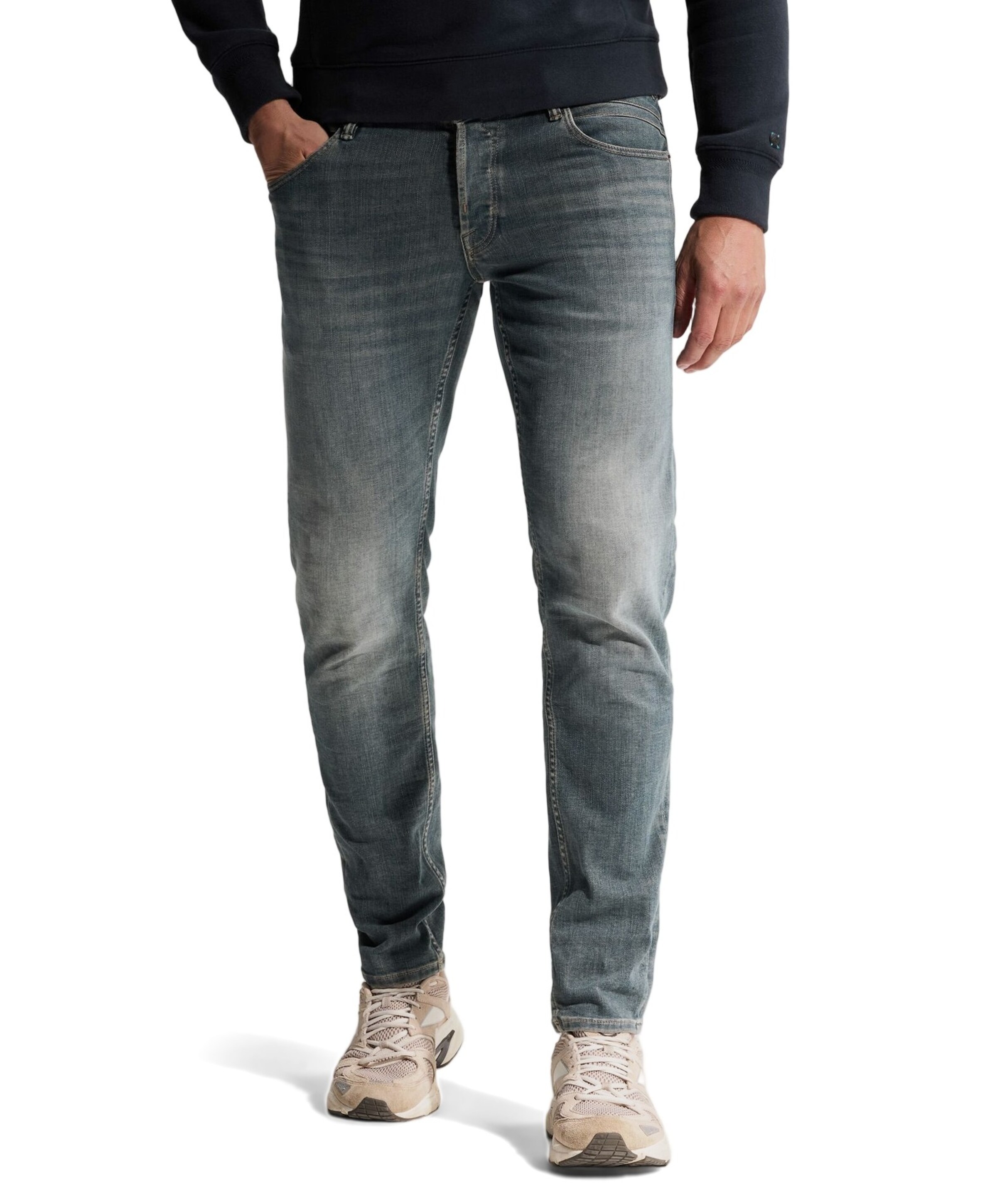 Cast Iron SHIFTBACK TAPERED NIGHT COAL BLACK heren jeans groen