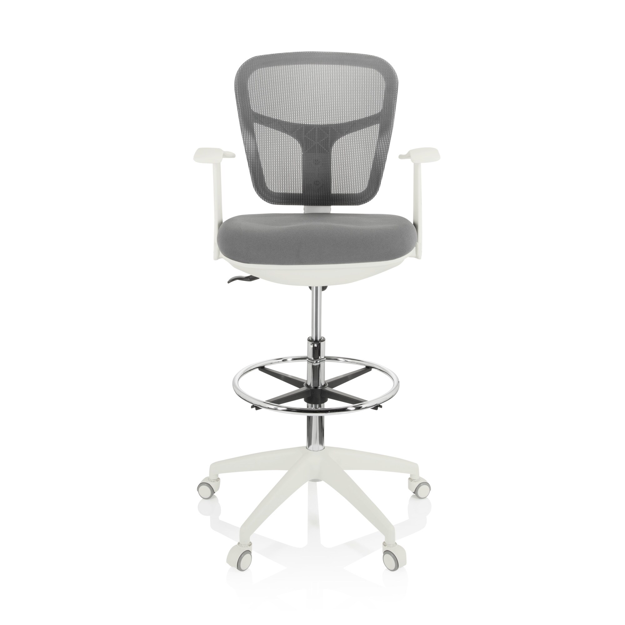 Counterstuhl TOP WORK 108 W Stoff/Netzstoff mit Armlehnen hjh OFFICE