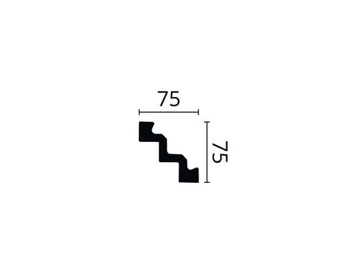 Plafondlijst D16 1 st. 2 m x 75 x 75 mm