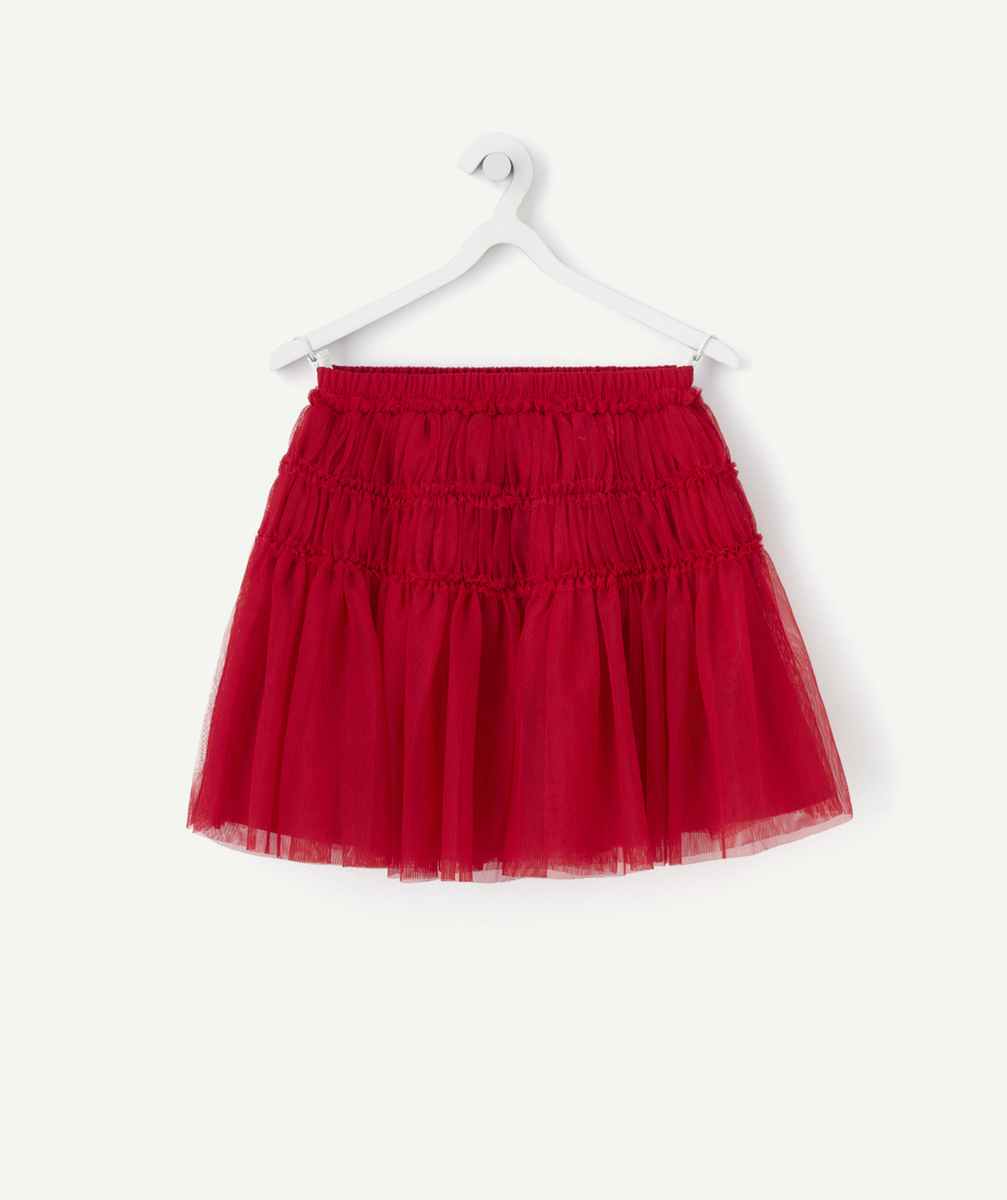 JUPE FILLE EN TULLE ROUGE
