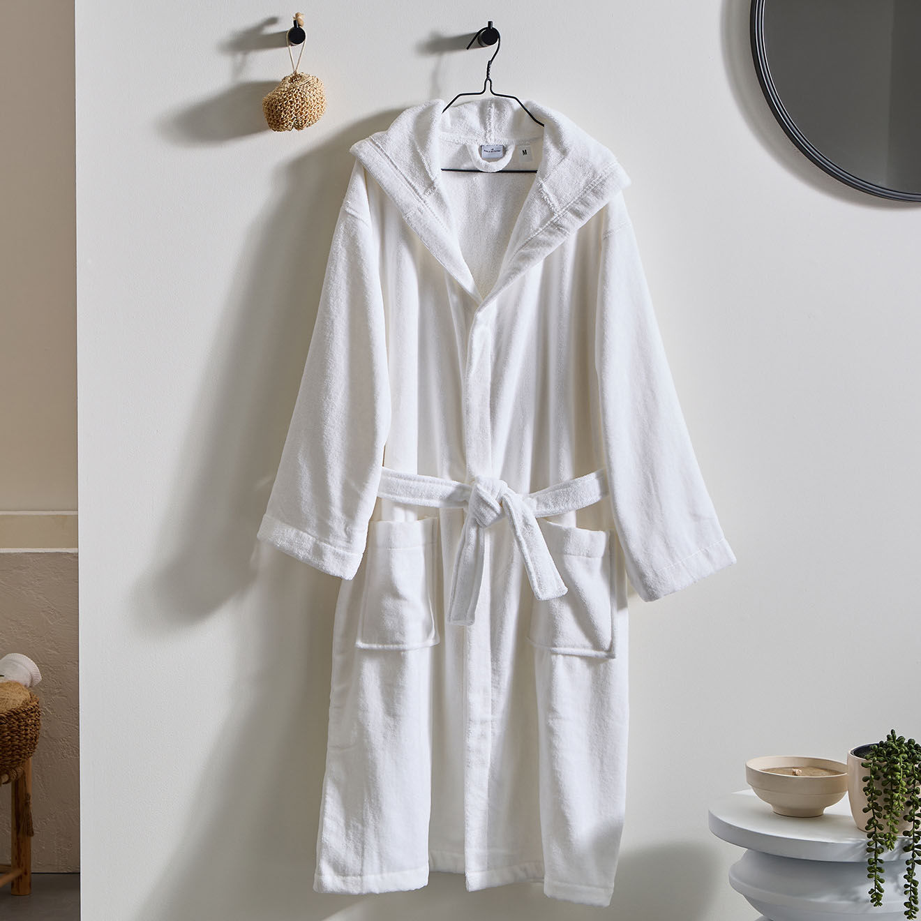 Soft by Perle de Coton Peignoir à Capuche blanc