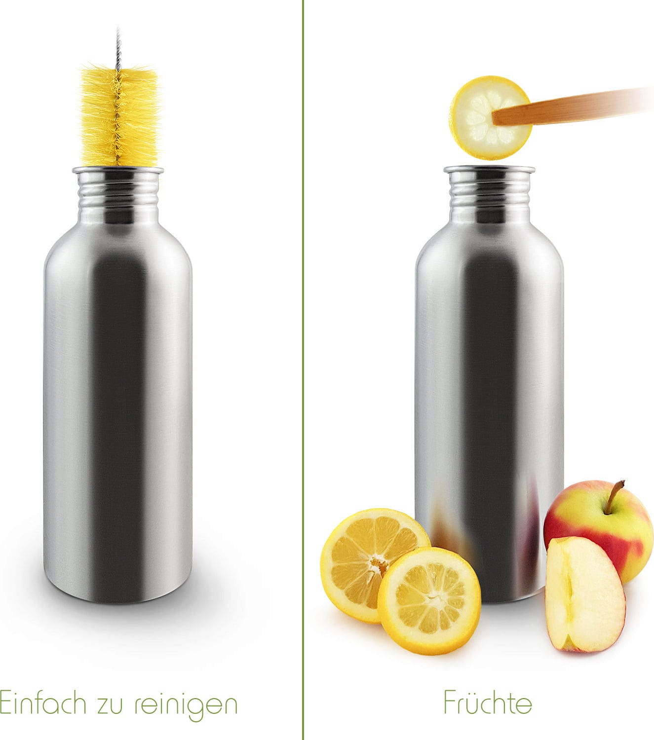Bambaw  Edelstahlflasche 1000 ml, Natural Steel