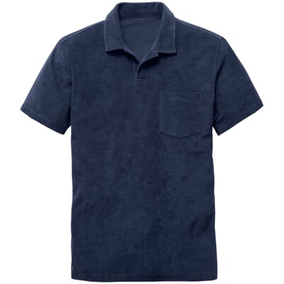 Herren-Poloshirt Frottee, Dunkelblau