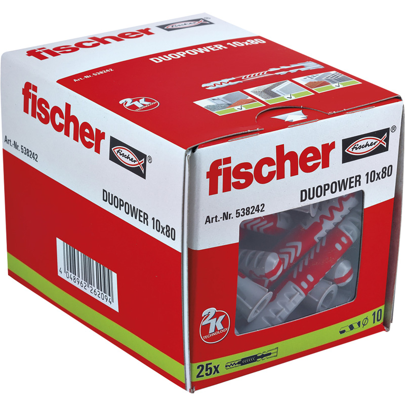 Fischer Duopower pluggen 10x80mm