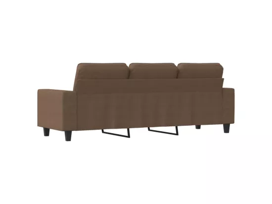 Canapé à 3 places Marron 180 cm Tissu