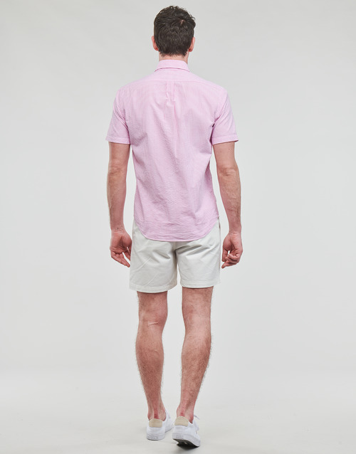 Polo Ralph Lauren - CHEMISE COUPE DROITE EN SEERSUCKER Rosa / Blanco