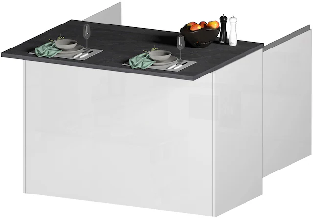 KOCHSTATION Kücheninsel »KS-Sole« Breite 125 cm, mit 2 Türen