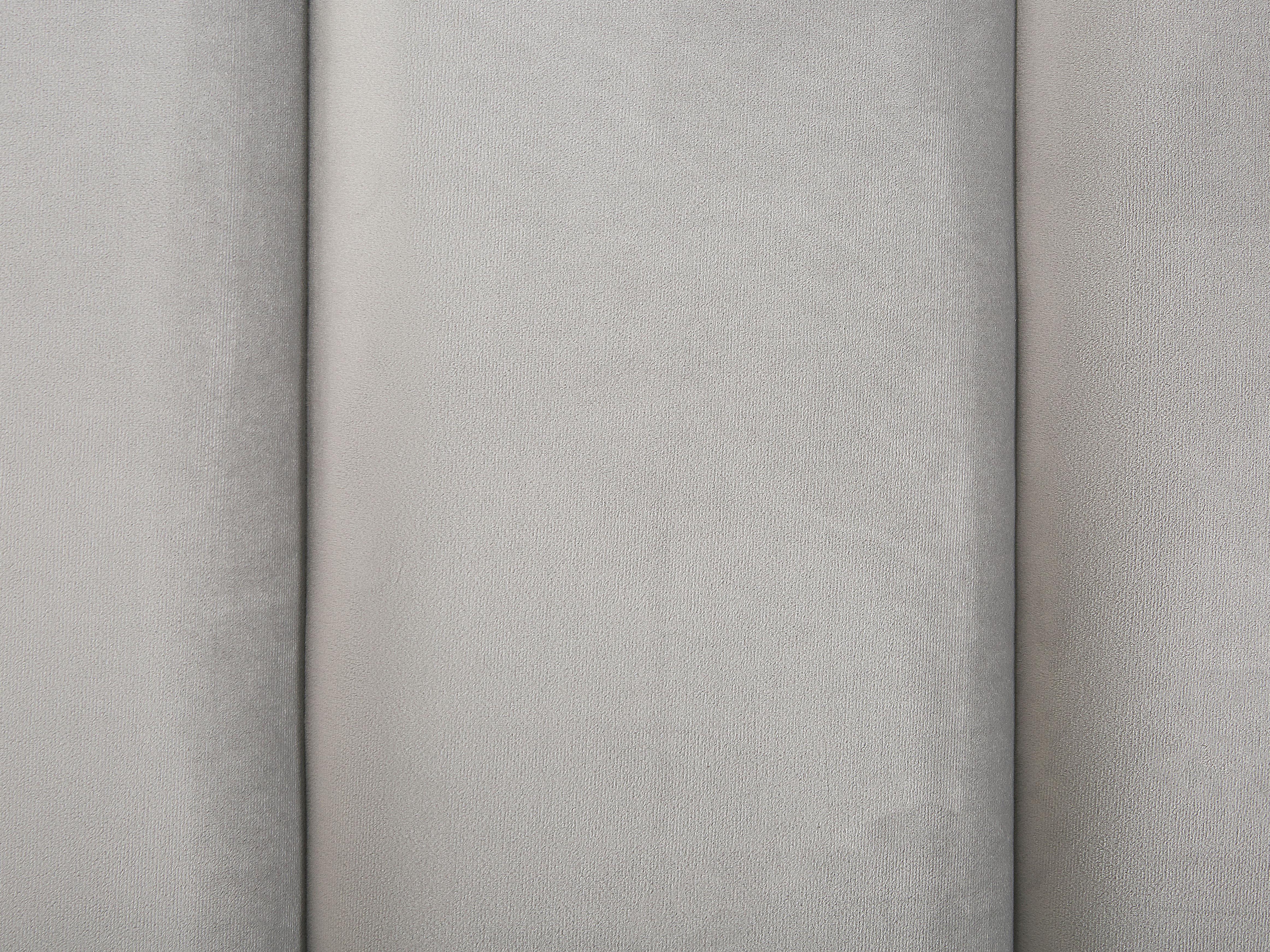 Bed met opbergruimte Fluweel SEZANNE 180 x 200 cm Lichtgrijs