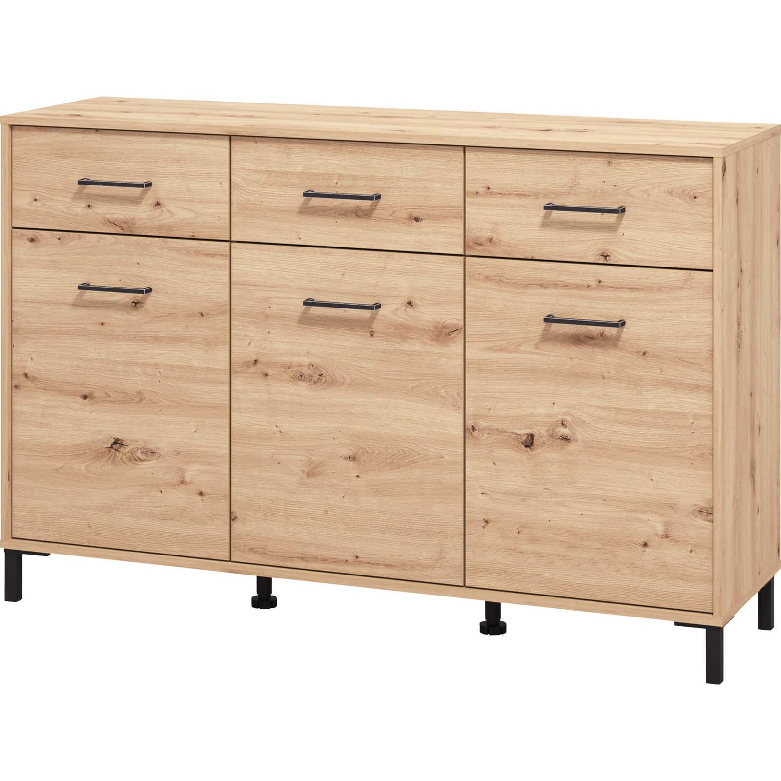 Kommode Vienna, Dekor Eiche Artisan, 138 x 90 x 40 cm