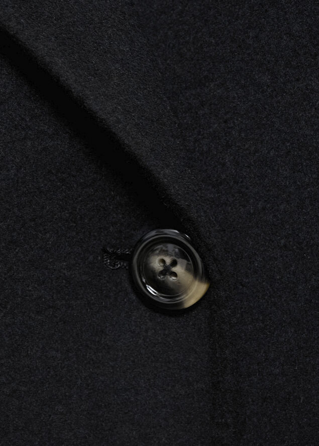 MANGO Handmade oversized wool coat Black